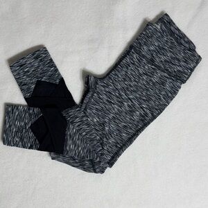 All in Motion Girls Charcoal and Black Space Dye Leggings